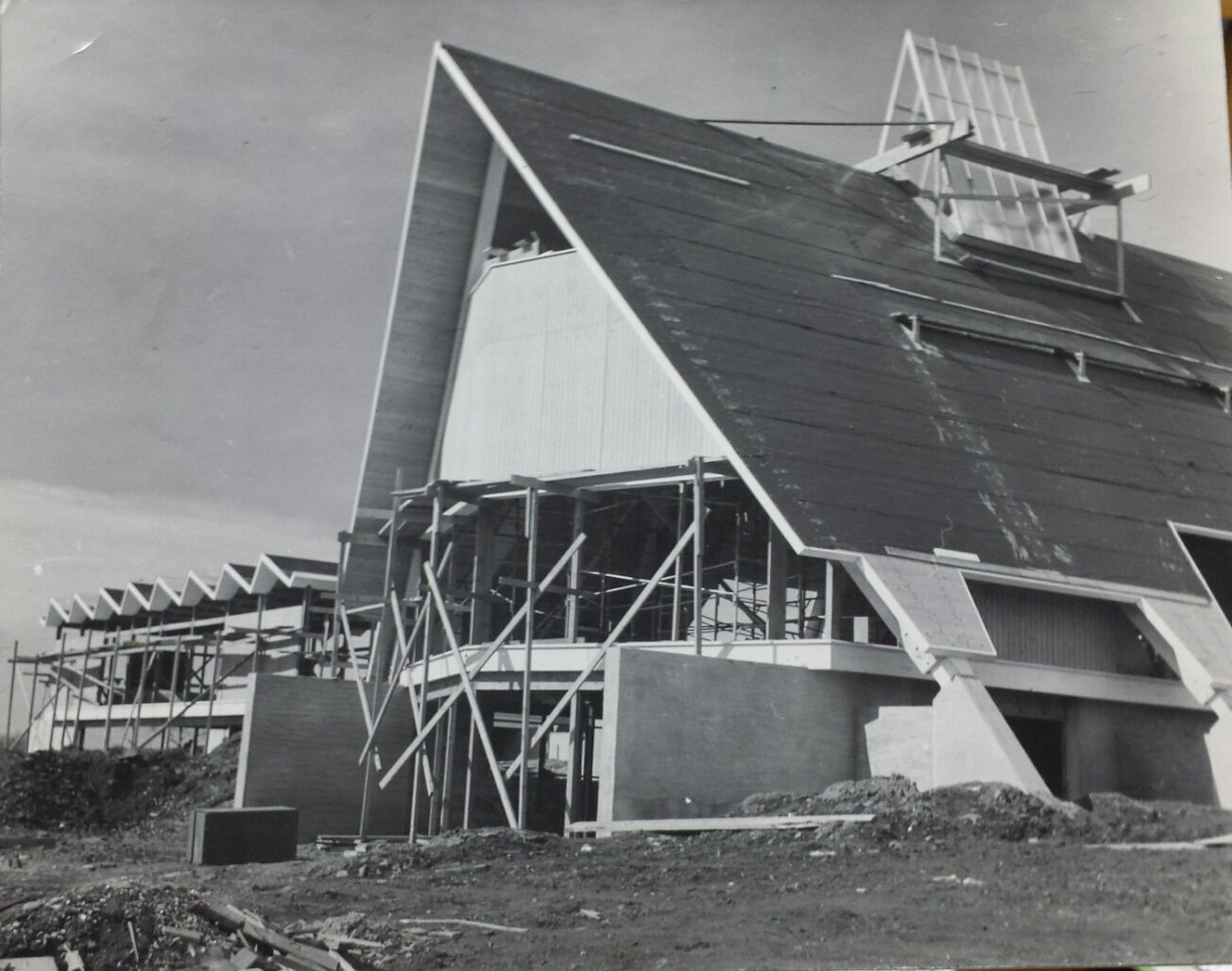 Church under construction 1950's
